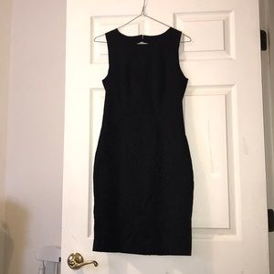 Black dress with subtle leopard print